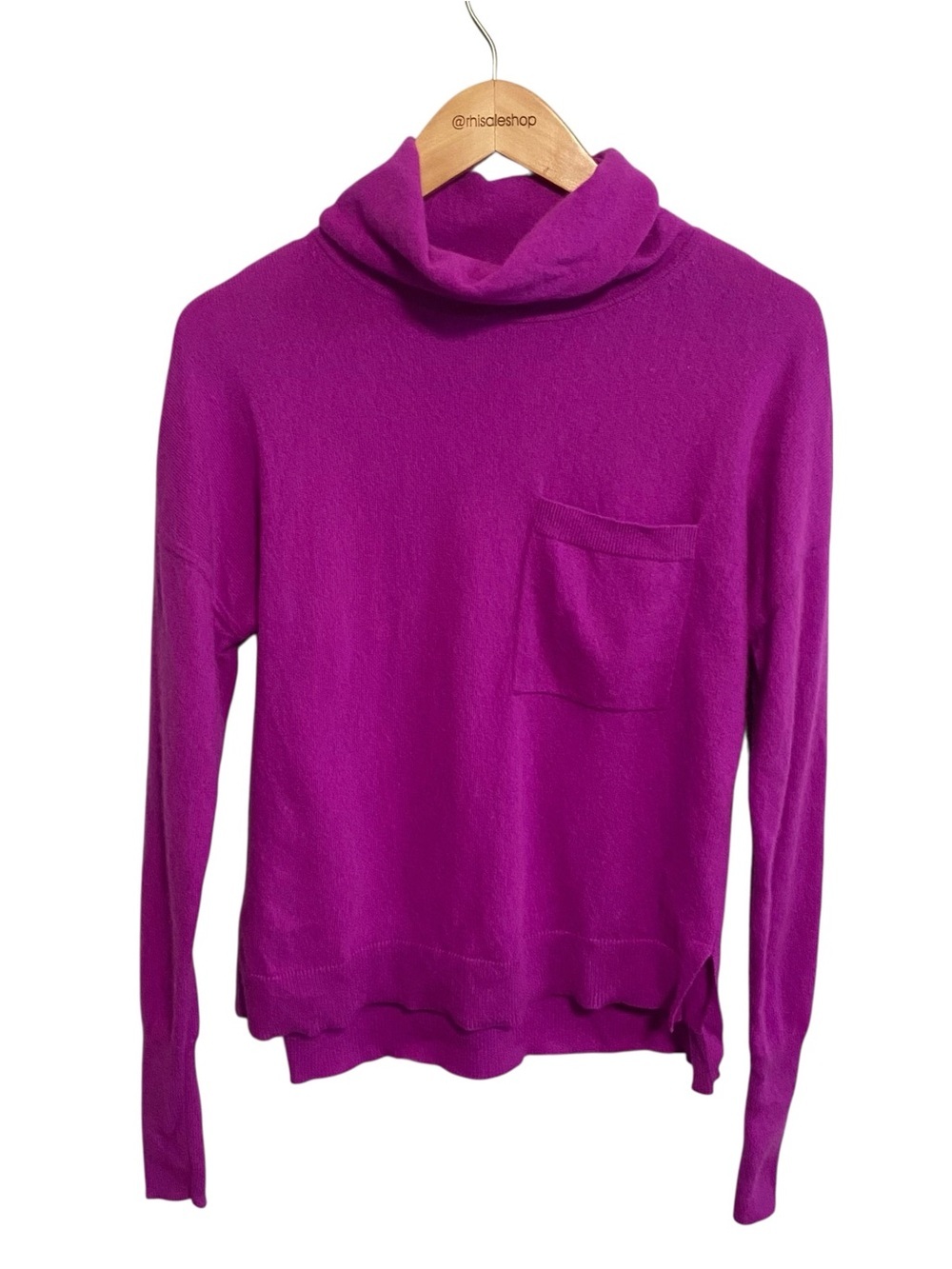 Vineyard Vines Cowl Neck Fuchsia Purple Cashmere Blend Sweater Size XS